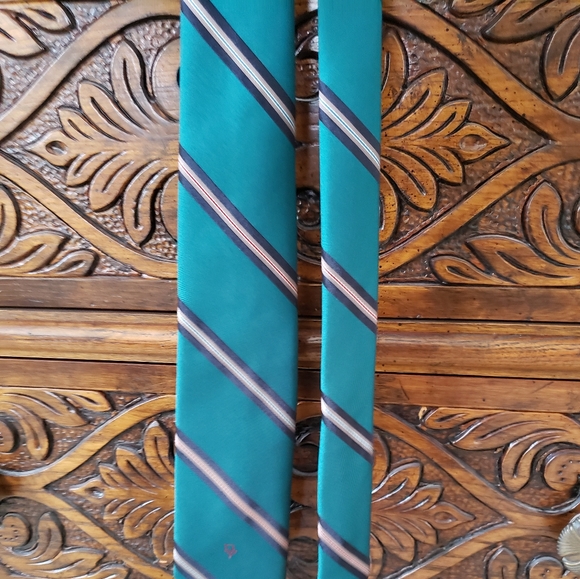⭐DIOR | Vintage Green Logo Striped Tie Spring Wedding Easter Graduation Party - Picture 10 of 16